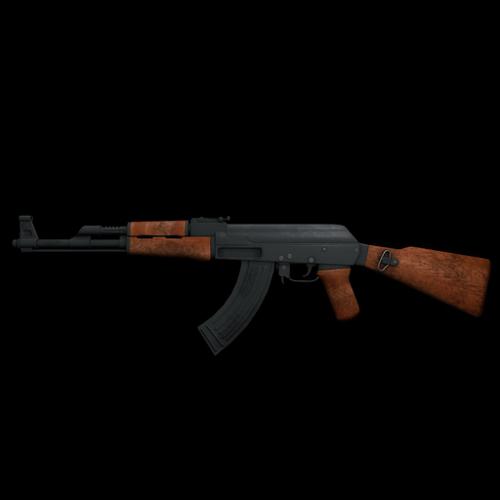 low poly ak-47