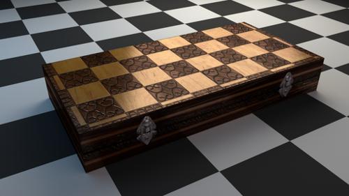 Wooden, handcrafted Chessboard