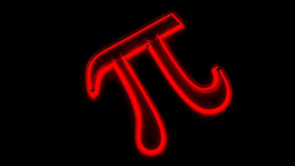 Neon letter Pi