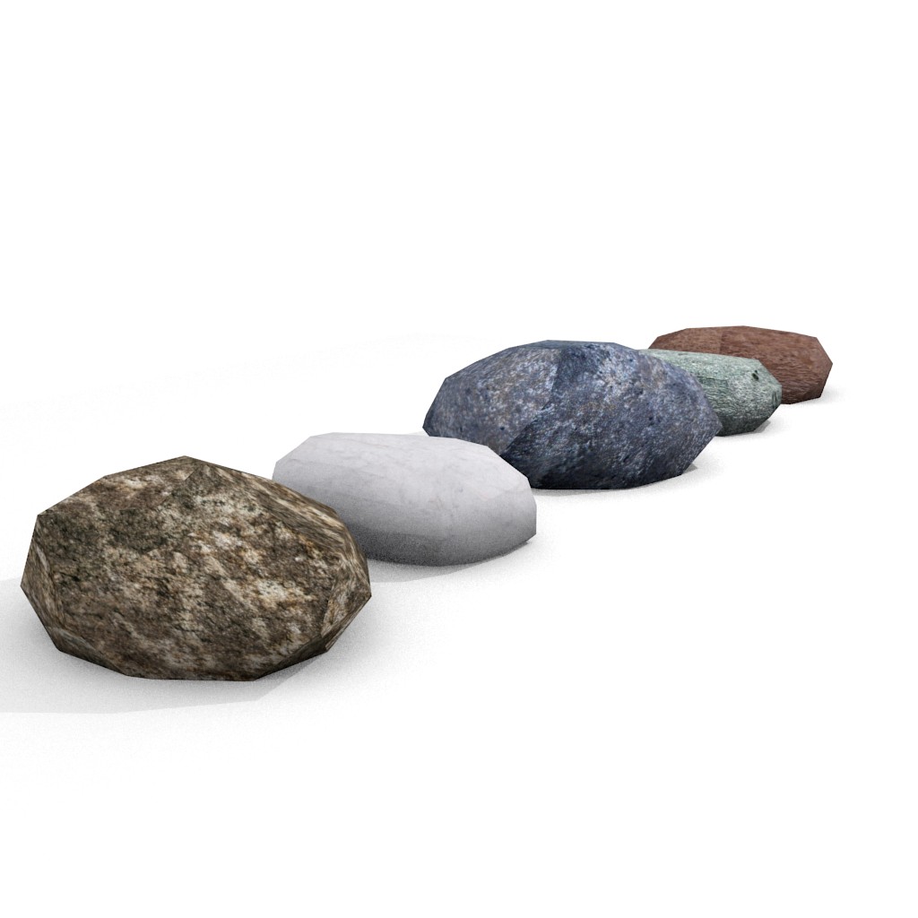 Low Poly Rock Set (5 different rocks)