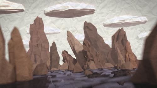 Low poly Rocky Scene