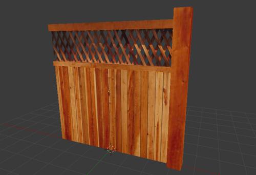 Wood Fence with Lattice
