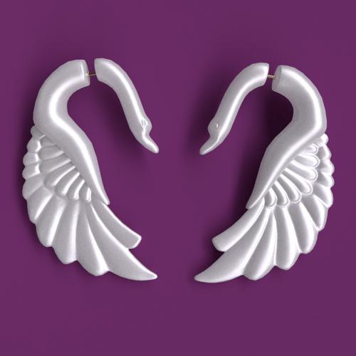 Swan Earrings