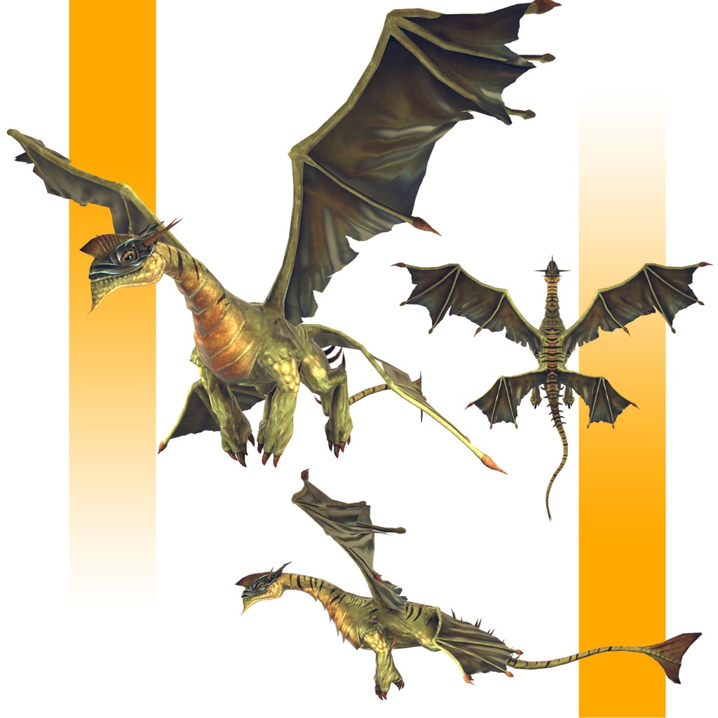 low poly dragon