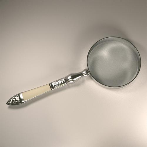 Pearl-handled magnifying glass