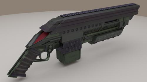 Painted Sci Fi Weapon