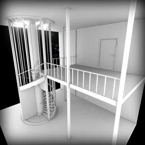 Spiral Staircase Caged AO