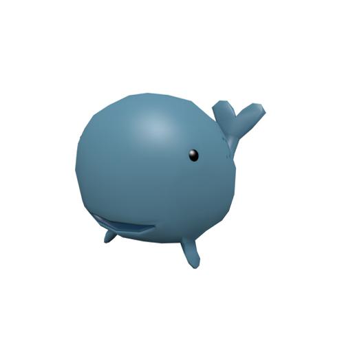 Low Poly Cartoon Whale