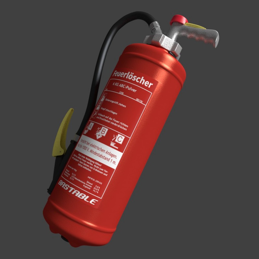 Fire extinguisher with holder