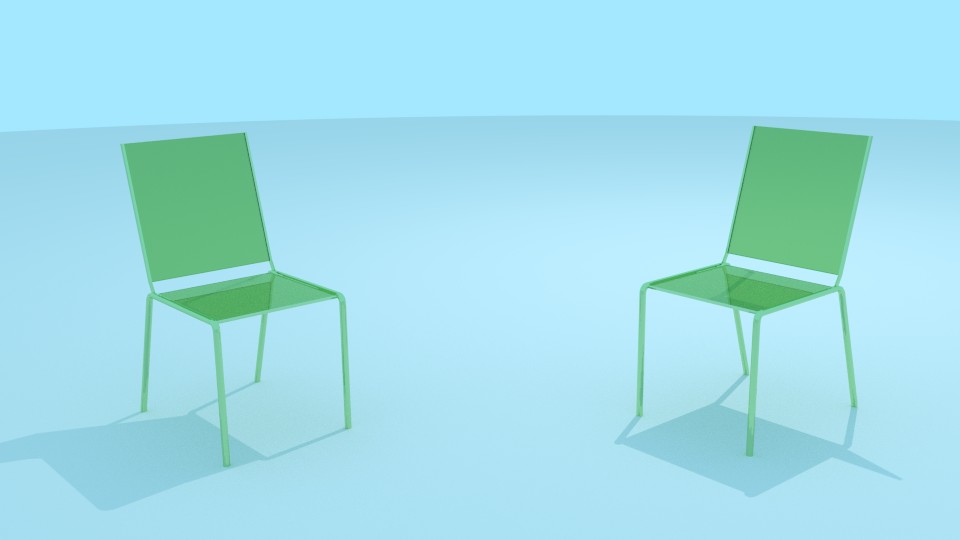 green chair