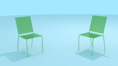 green chair