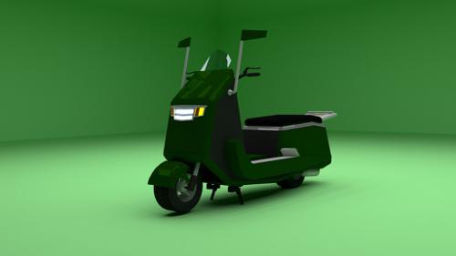 green scooter