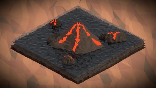 Isometric volcano