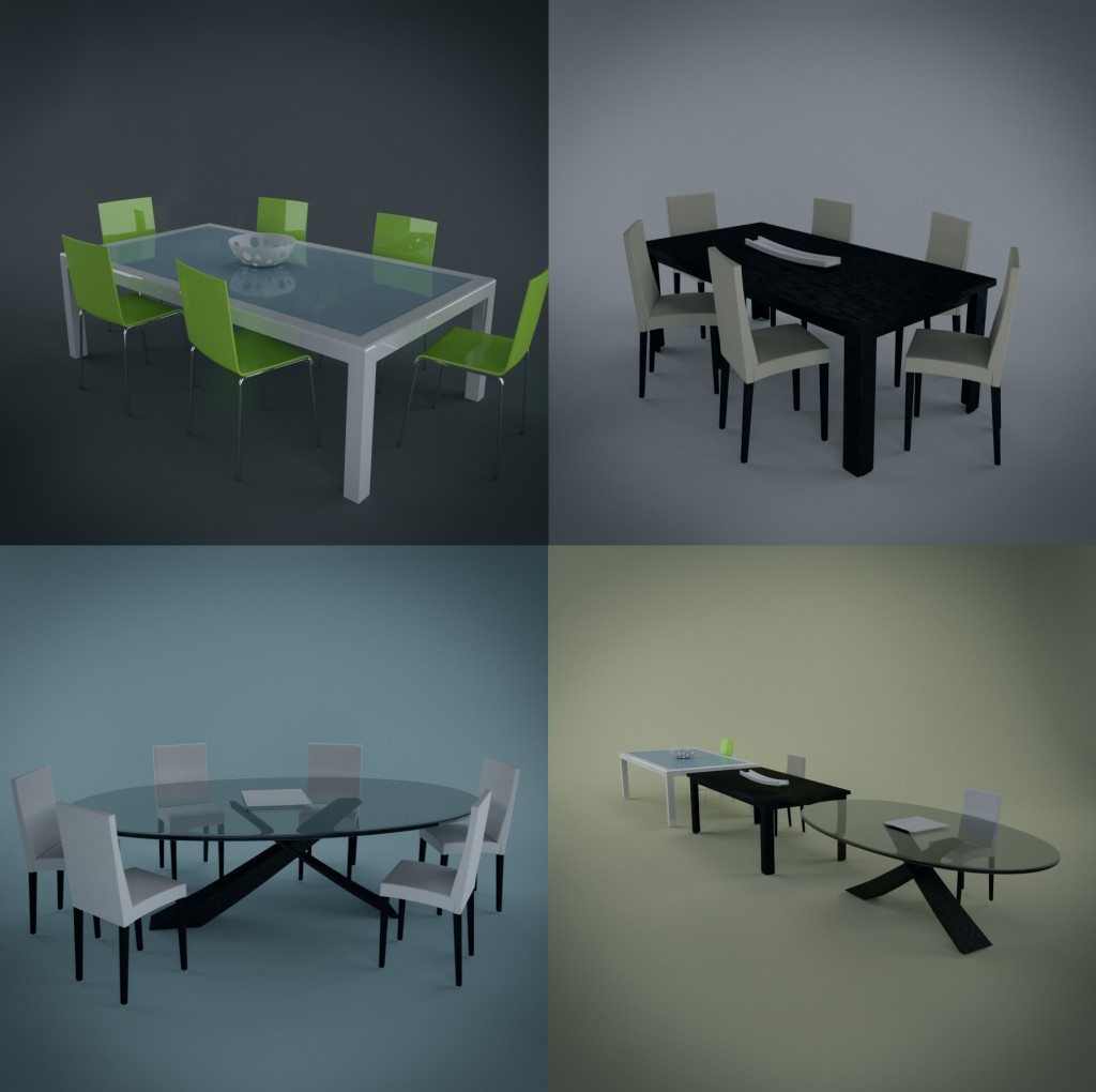 Dining room assets and backdrop
