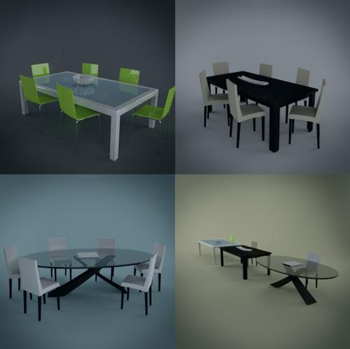 Dining room assets and backdrop