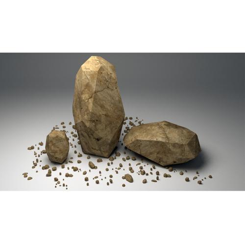 Low_poly_Stone_UV_Unwrapped