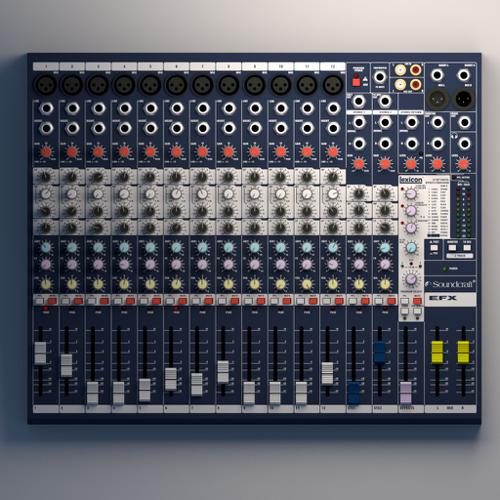 Rigged Soundcraft EFX12 Mixer