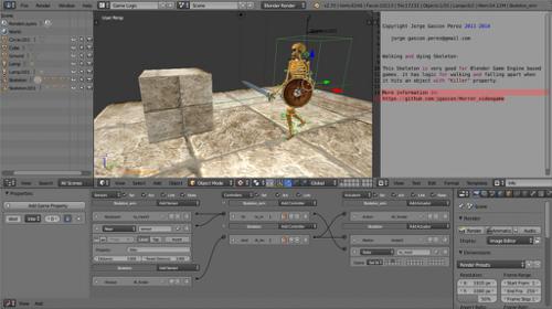 Walking Skeleton rigged and animated