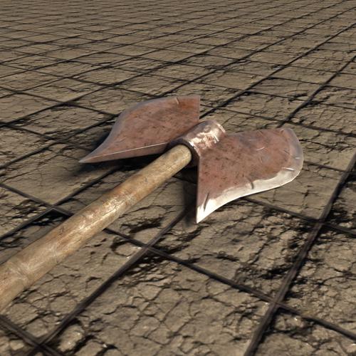 Worn out axe
