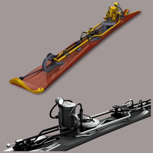 Steampunk alpine ski