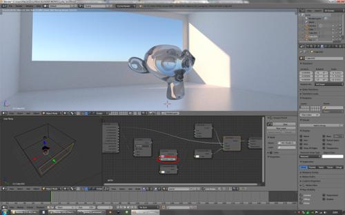 Cycles "Sky Portal" for interior renderings