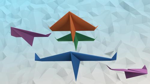 3d  paper planes