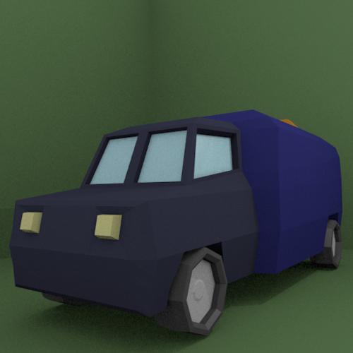 Low Poly Van | Security Van