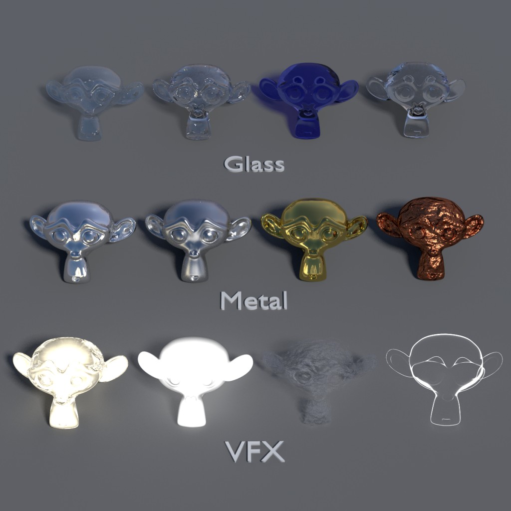 Materials set 1 - Cycles