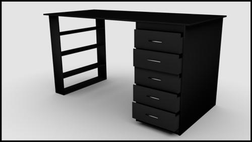 Malibu 5 Drawer Office Desk