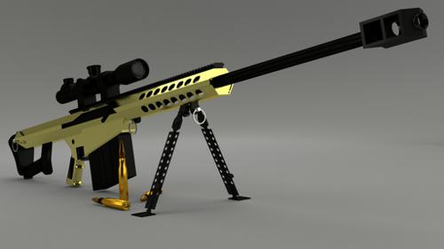 Barrett M82A3 Sniper Rifle (Gold) Cycles