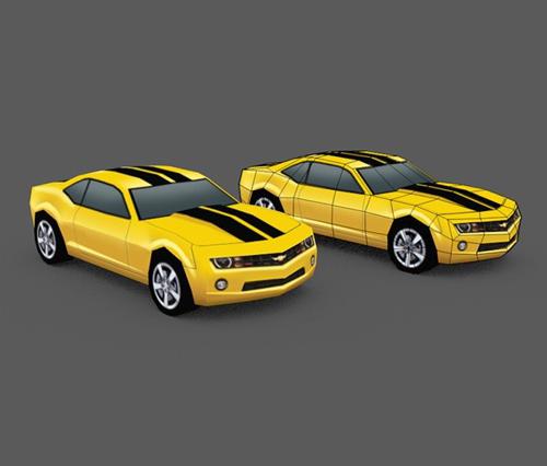 Low Poly 2010 Camero