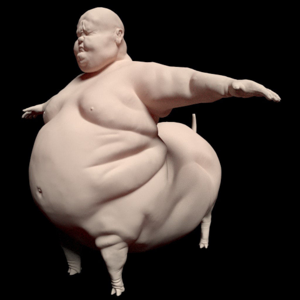 Fat Creature Fan-Art original design by Liu Xue