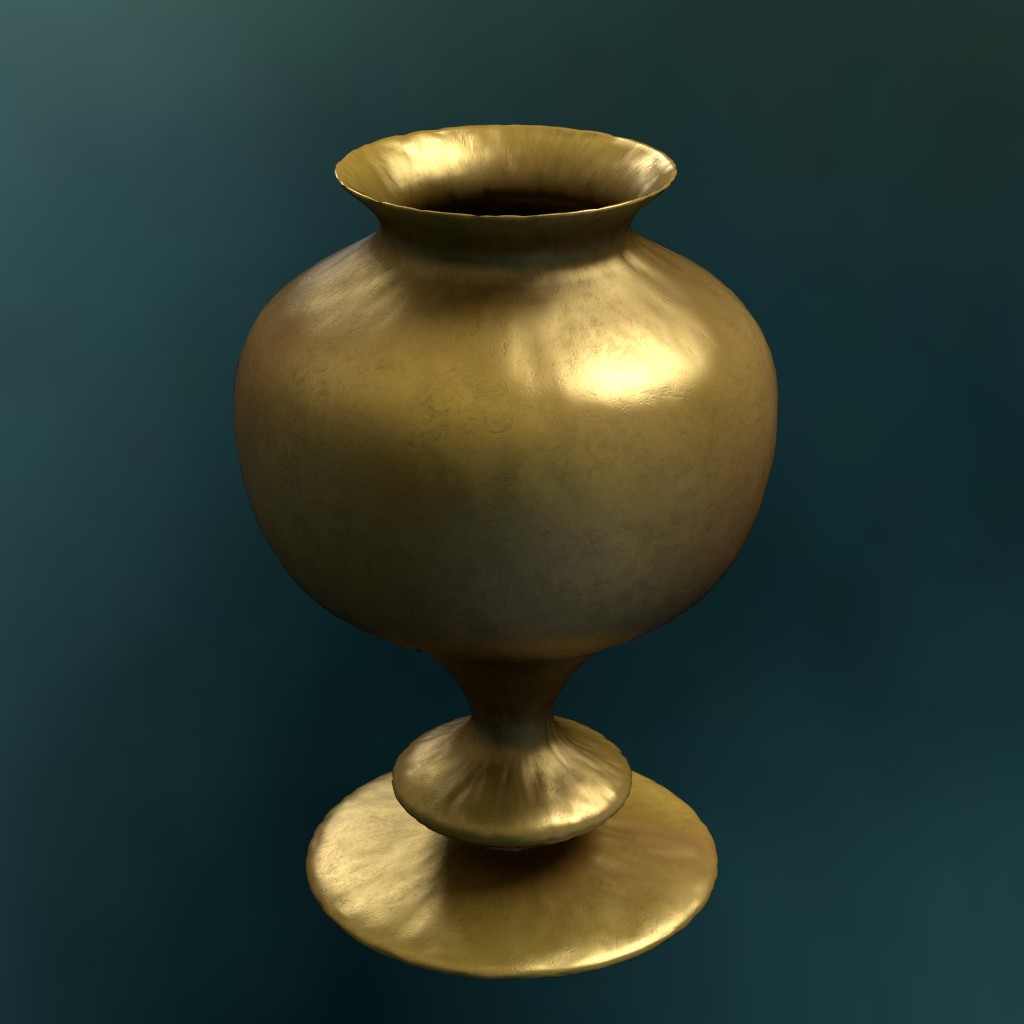 Old brass vase