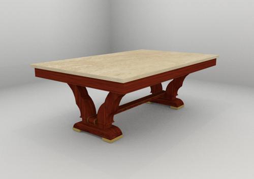 Table as to eat rosewood-travertine