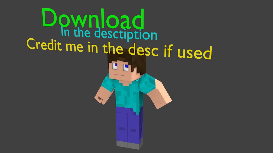 Minecraft old private steve rig For download!