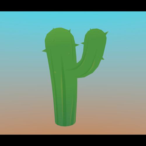 Toon Cactus Painted Layers Example