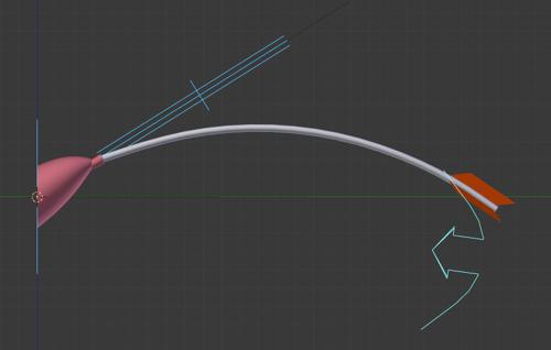Cartoon arrow with a suction cup rigged v.2