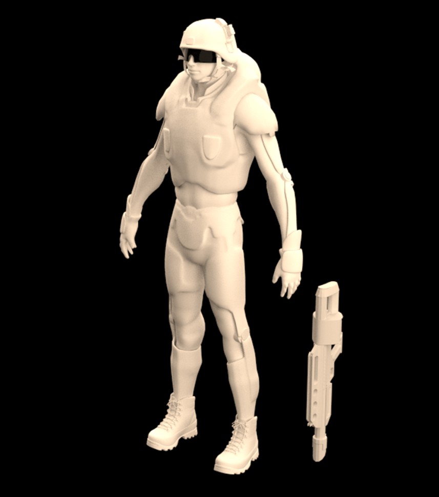 Futuristic soldier prototype