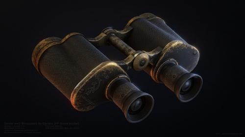 Low poly WW2 Binoculars