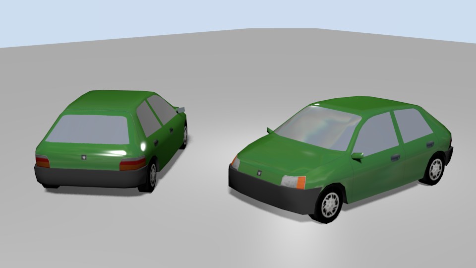 Low poly hatchback