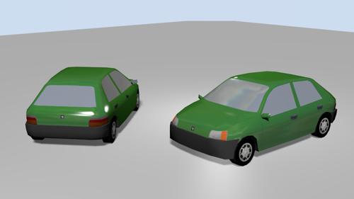 Low poly hatchback