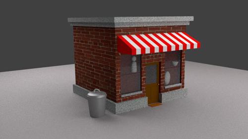 Small Street Shop or Store