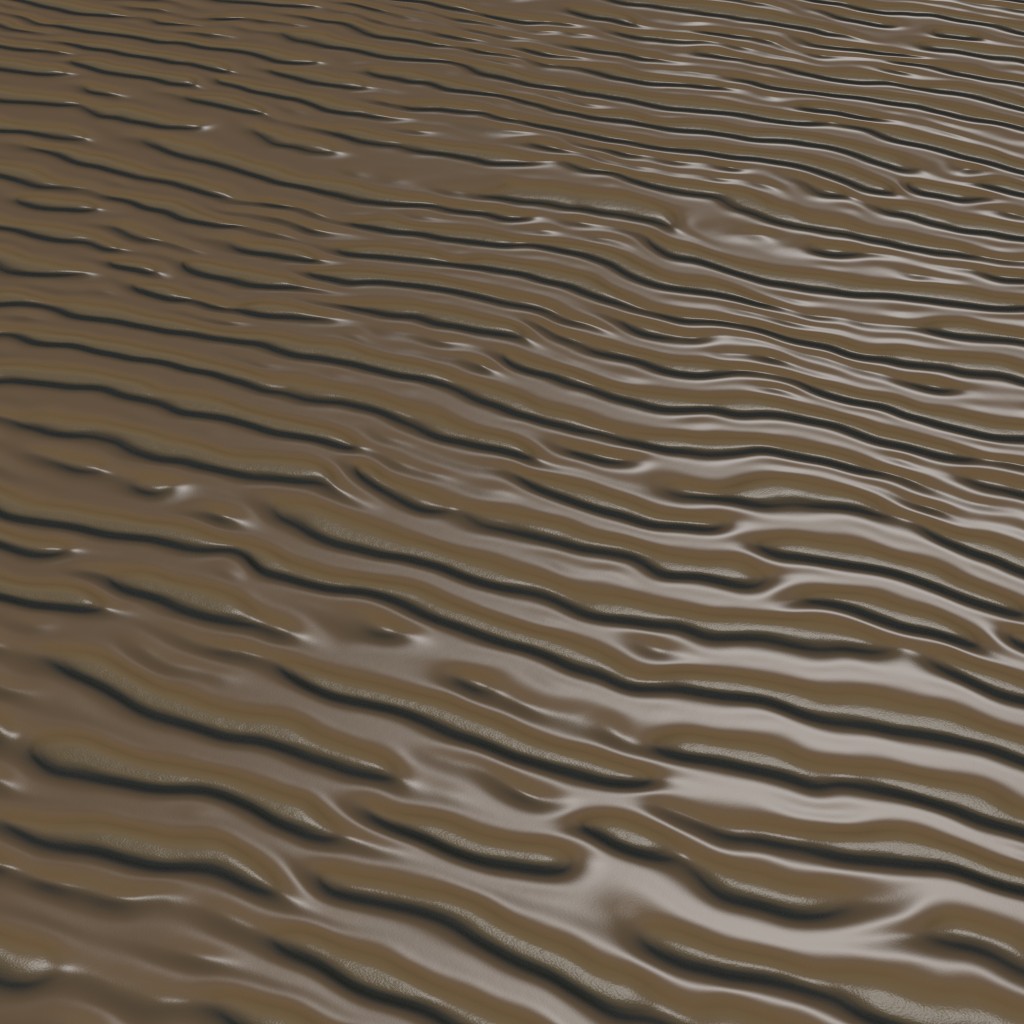 Damp Ridged Sand Cycles Procedural Shader