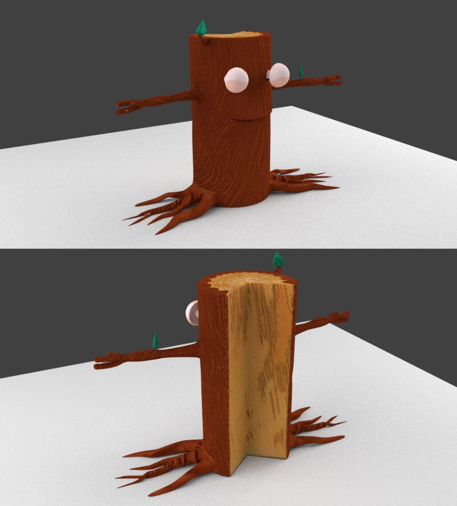 Log Creature with Chopped Back