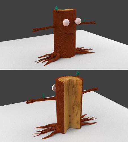 Log Creature with Chopped Back