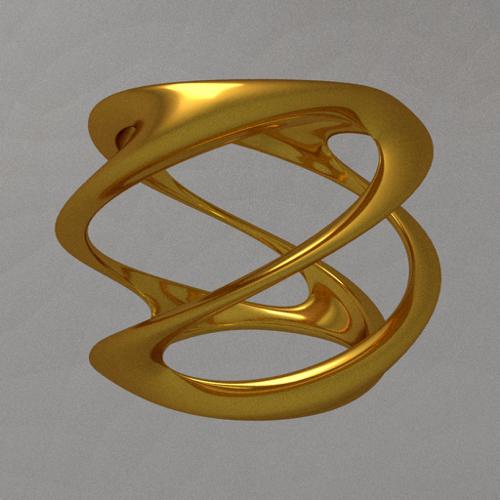 Twisted cube wireframe