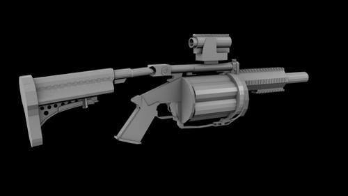 M32 Grenade Launcher [Low Poly]