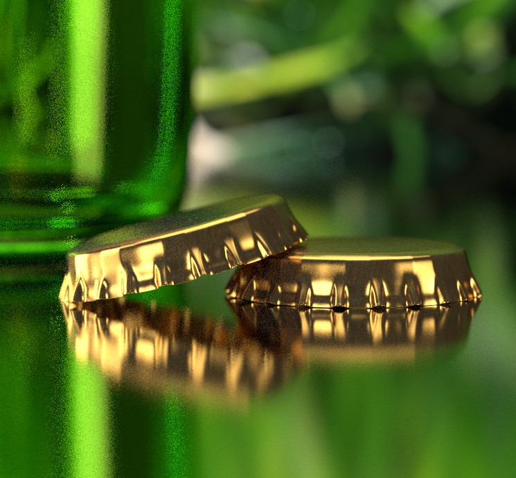 Golden Beer Crown Cap