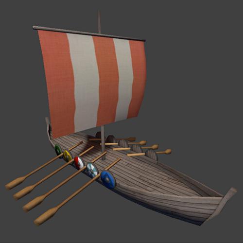 Lowpoly Viking ship