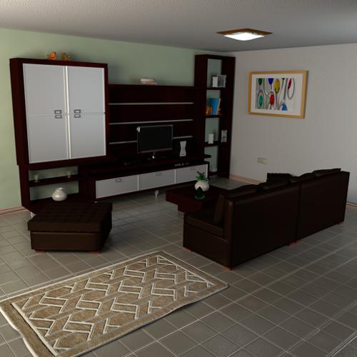 Austere Living Room